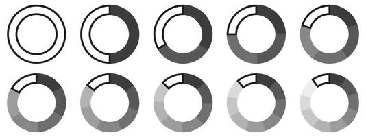 A set of different colored rings on a white background vector