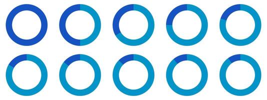 A group of blue circles arranged in a circle vector
