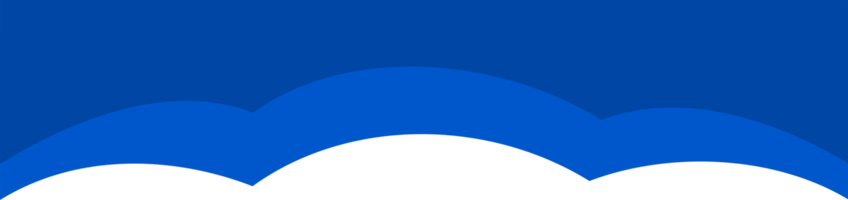 Header shape background for website design. Blue border for banner. Abstract divider for bottom or frame of template and web page. Presentation wavy and curve separator. png