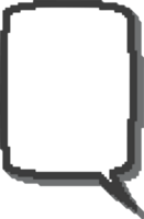 Pixel speech bubble for game design and chart. Retro chat box for dialog comment and messages. Conversation balloon shape. 8 bit cartoon element png