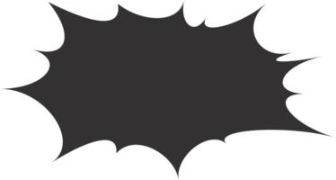 Comic and manga speech bubble. Pop art frame for text. Box for dialog and messages. Chat shape of shock shout and scream actions. png