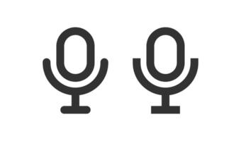 Microphone icon. Record voice. Mic button. Media sound. vector