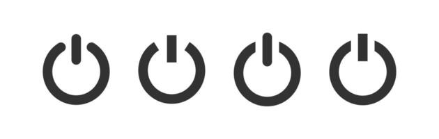 Power button off or on icon. Push start or stop. vector