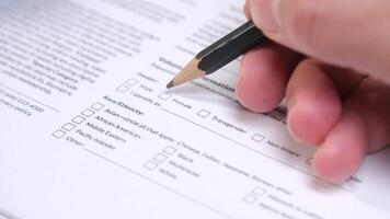 Filling out the gender selection item in the form. Transgender checkbox video