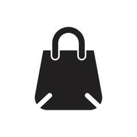 A black and white illustration of a bag vector