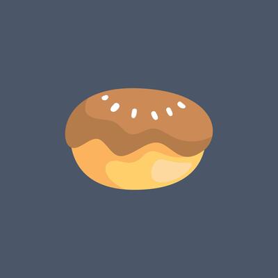 chocolate cake in flat design