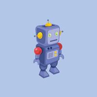 robot toy in flat design. vector