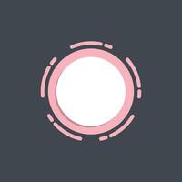 pink circle modern frame in flat design vector