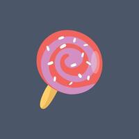 lollipop candy in flat design. vector