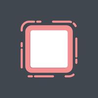pink square modern frame in flat design. vector