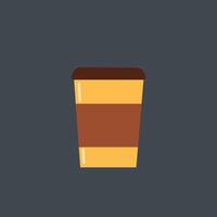 coffee drink in flat design. vector