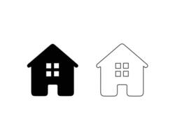 Lightly sketched home symbol on a white surface vector