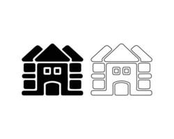 Minimal home icon with soft lines over a white background vector