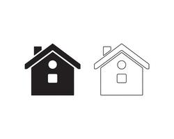 House outline in thin lines set on a white backdrop vector