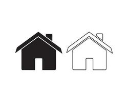 House icon created with subtle lines on a white field vector