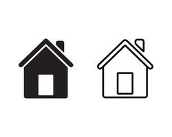 Home icon lightly sketched with fine lines on a white field vector
