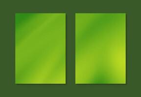 Set of Cover Template Frame Green Gradient Abstract Background Design. vector