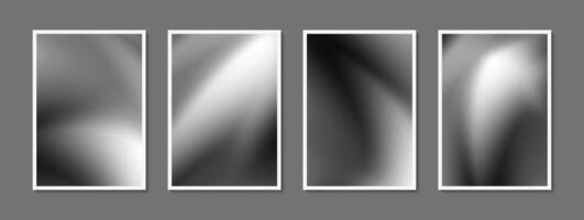 Abstract cover design template. Set of Black and White background. vector