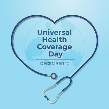 Universal Health Coverage Day design template good for celebration usage. Universal Health Coverage Day design. flat design. eps 10. vector
