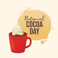 National Cocoa Day design template good for celebration usage. National Cocoa Day design. flat design. eps 10. vector