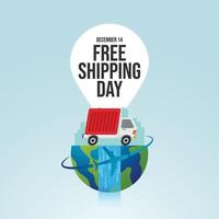 National free shipping day design template good for celebration usage. National free shipping day design. flat design. eps 10. vector
