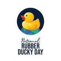 National rubber ducky day design template good for celebration usage. National rubber ducky day design. flat design. eps 10. vector