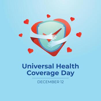 Universal Health Coverage Day design template good for celebration usage. Universal Health Coverage Day design. flat design. eps 10. vector
