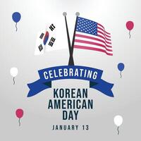 Korean American day design template good for celebration usage. Korean American Day design. flat design. eps 10. vector