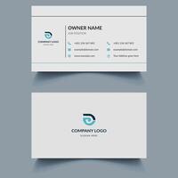 Corporate And Creative Business Card Design, Simple Business Card Template, Red And White Business Card. vector