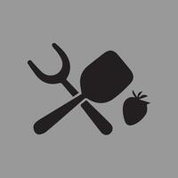 new stylish fork icon design vector