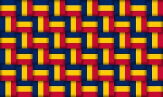 seamless pattern background of chad flag in woven style. Chad independence day campaign. chad national background design vector