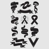 a black and white poster with a ribbon and a ribbon with a symbol for a snake. vector