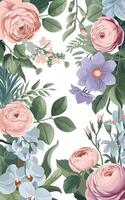 a drawing of flowers with the name lily vector