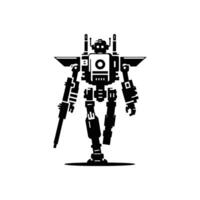 Futuristic Robot Silhouette for Science and Technology Events AI Powered Machines in Action vector