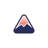A mountain logo with a triangle shape vector