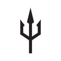 A black and white logo of a spear with two arrows vector