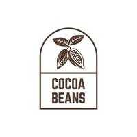 Cocoa beans logo design vector