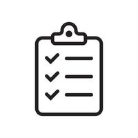 Clipboard icon isolated on background. Checklist sign symbol for web site and app design. vector