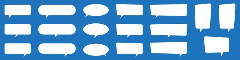 Set of speech bubbles. Blank empty cartoon chatting box, message box. vector