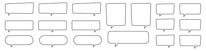 Speech bubble in line style, speech balloon, chat bubble line art icon. vector