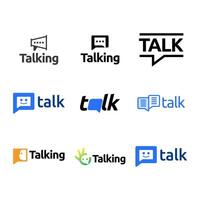 A variety of talking and talking logos vector