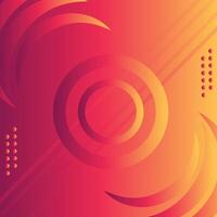 Modern Colorful abstract Orange gradient geometric round circle shape in center background vector