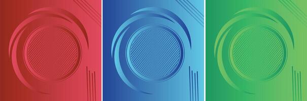 Geometric round gaming shapes Gradient background with dynamic effect. Cover design template for banner, flyer and poster. vector