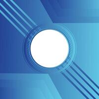 Modern Blue gradient abstract background line with white Frame in center geometric shape. vector