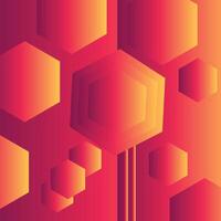 Orange magenta Polygon shapes gradient abstract background. Geometric with seamless patterns Polygon vector