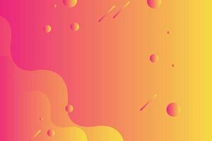 Abstract Yellow and pink gradient fluid wave background with meteor fall and circle for landing page, banner, cover book, wallpaper etc vector