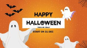 Halloween Party Invitation Design template design elements. vector