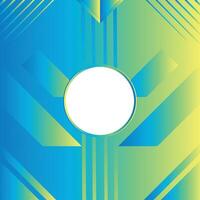 Modern Blue and Yellow gradient abstract background with white Frame in center geometric shape. vector
