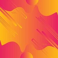 Abstract Orange Gradient liquid wavy shapes futuristic banner. Glowing retro waves background vector