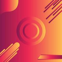 Trendy futuristic rounded Line shapes Orange gradient abstract background. Geometric seamless patterns vector